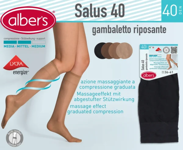 SALUS 40 DAMEN KNIESTRUMPF 40 DEN LYCRA