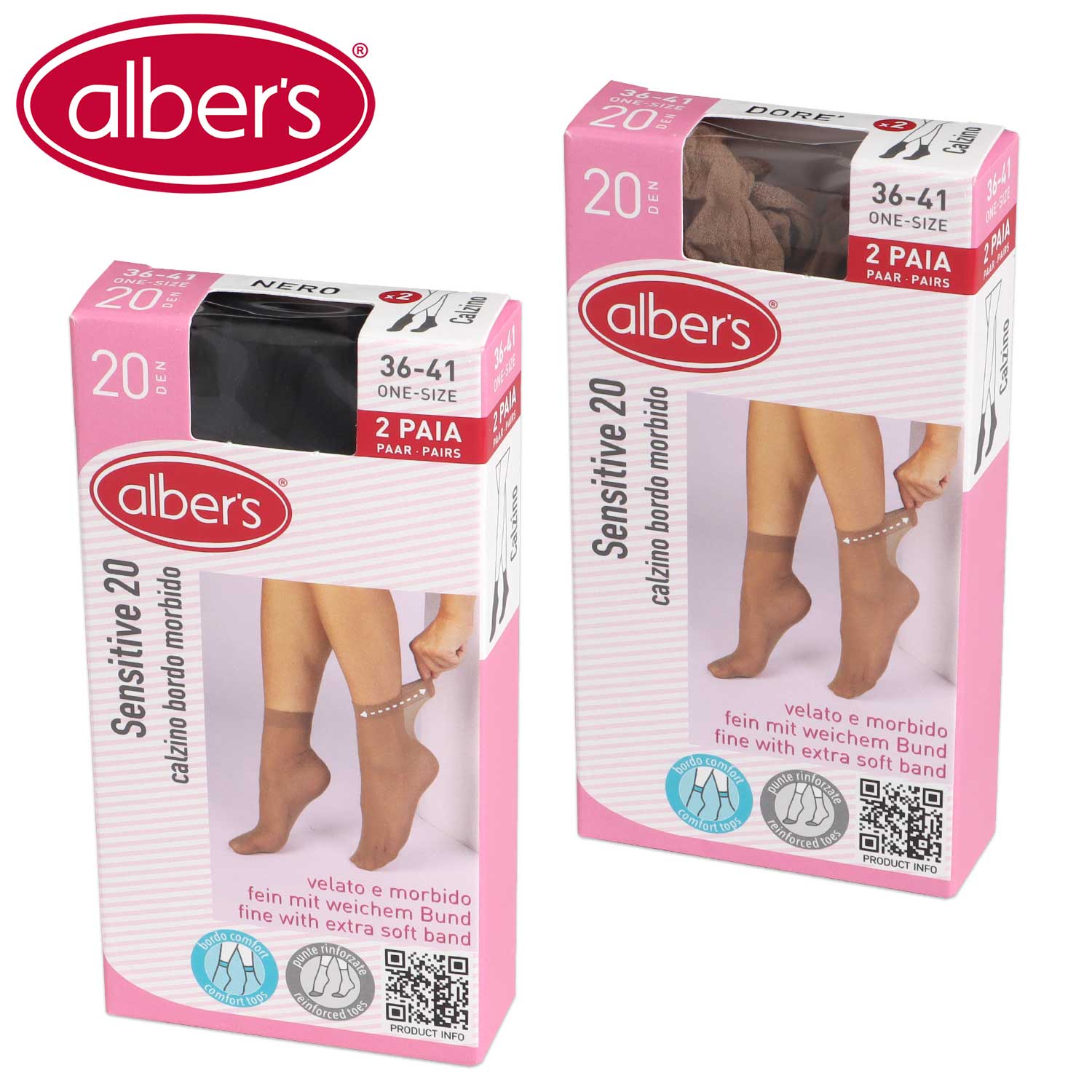 SENSITIVE 20 CALZINO DONNA 20 DEN 2 PAIA - immagine 2