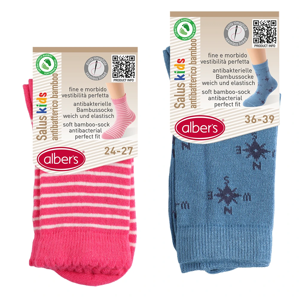 CALZINO BAMBINI SALUS KIDS ANTIBATTERICO BAMBÙ - immagine 2