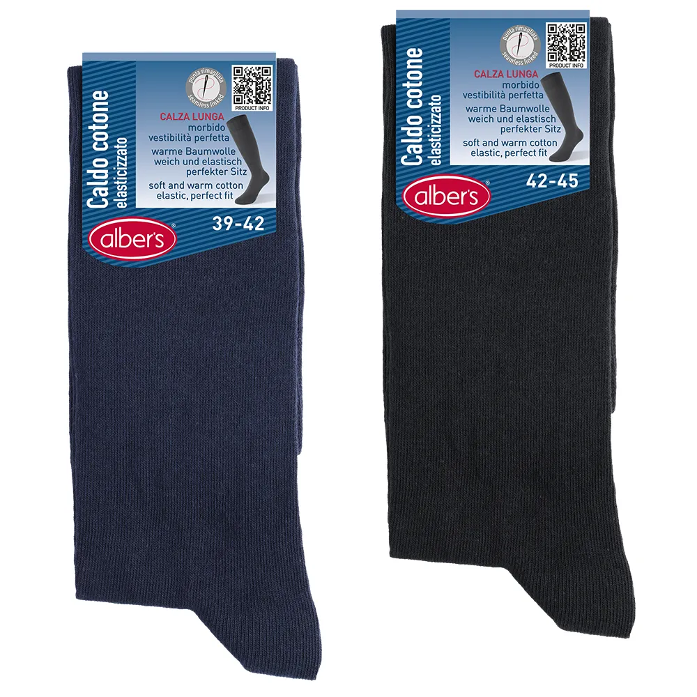 CALZINO UOMO LUNGO CALDO COTONE - immagine 2