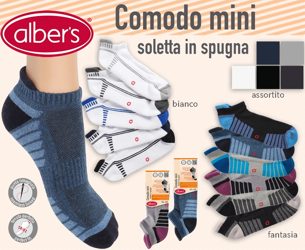 DAMEN & HERREN SNEAKER SOCKE COMODO MINI