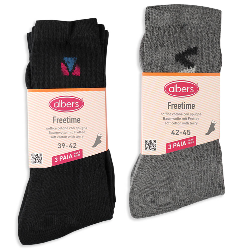 CALZINO SPORT FREETIME 3 PAIA - immagine 2