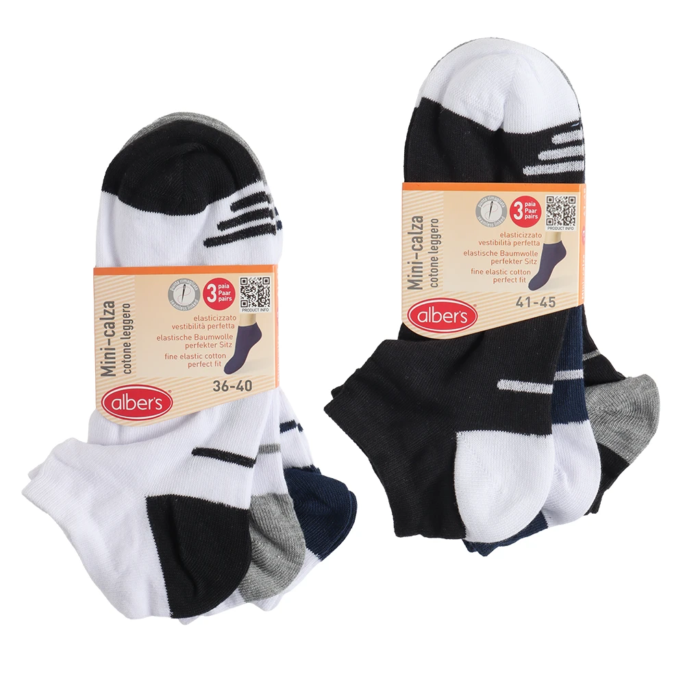 DAMEN & HERREN SNEAKER SOCKE MINI-CALZA 3 PAAR – Bild 2