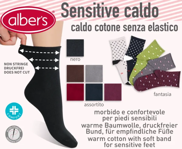CALZINO DONNA SENSITIVE CALDO