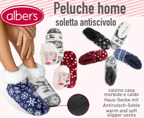 DAMEN HAUS-SOCKE PELUCHE HOME