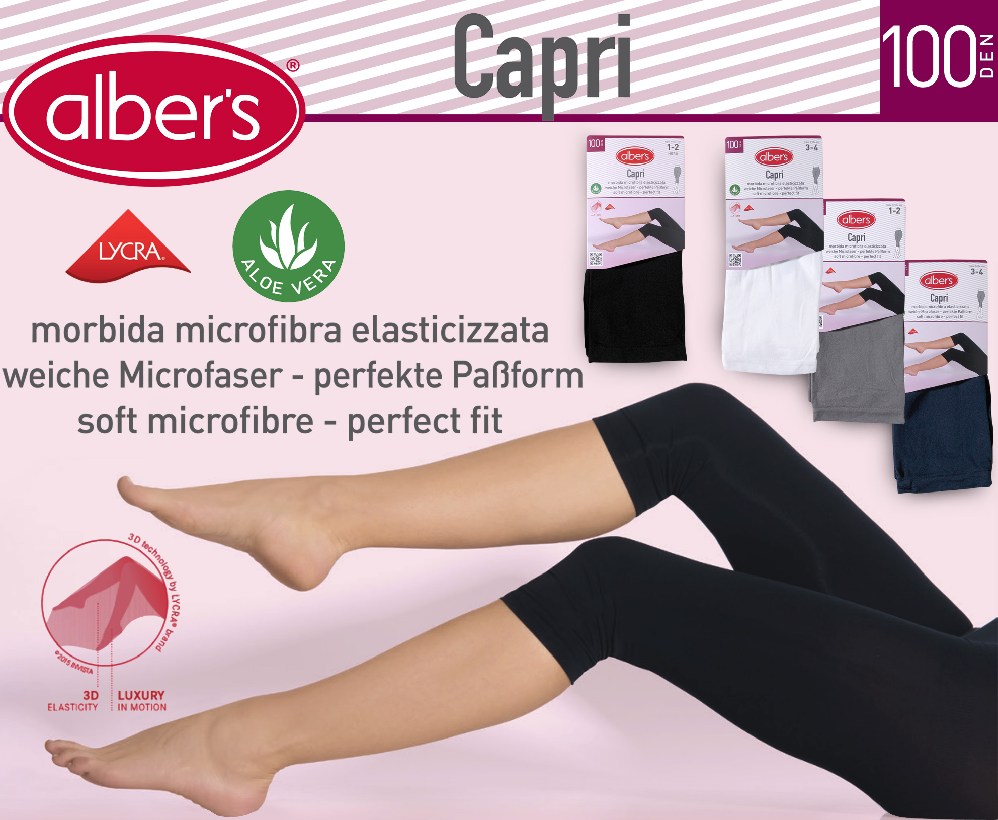 PANTACOLLANT DONNA CAPRI 100 DEN MICRO LYCRA 3D