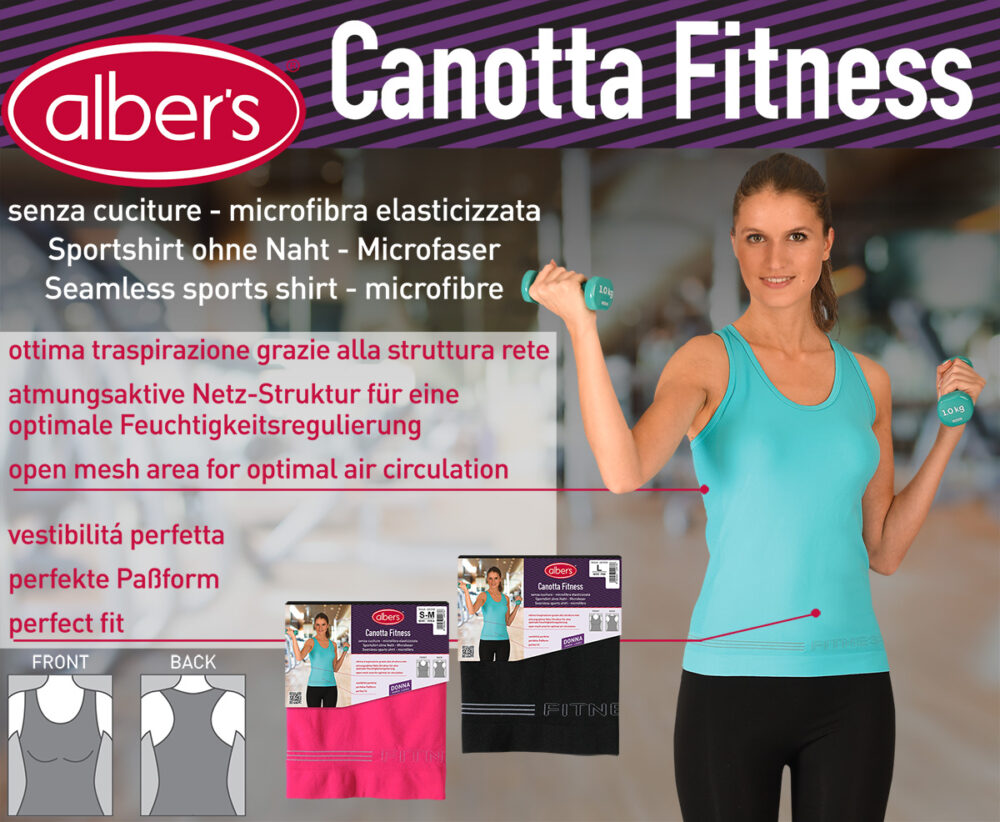 LADIES SHIRT CANOTTA FITNESS MICRO SEAMLESS