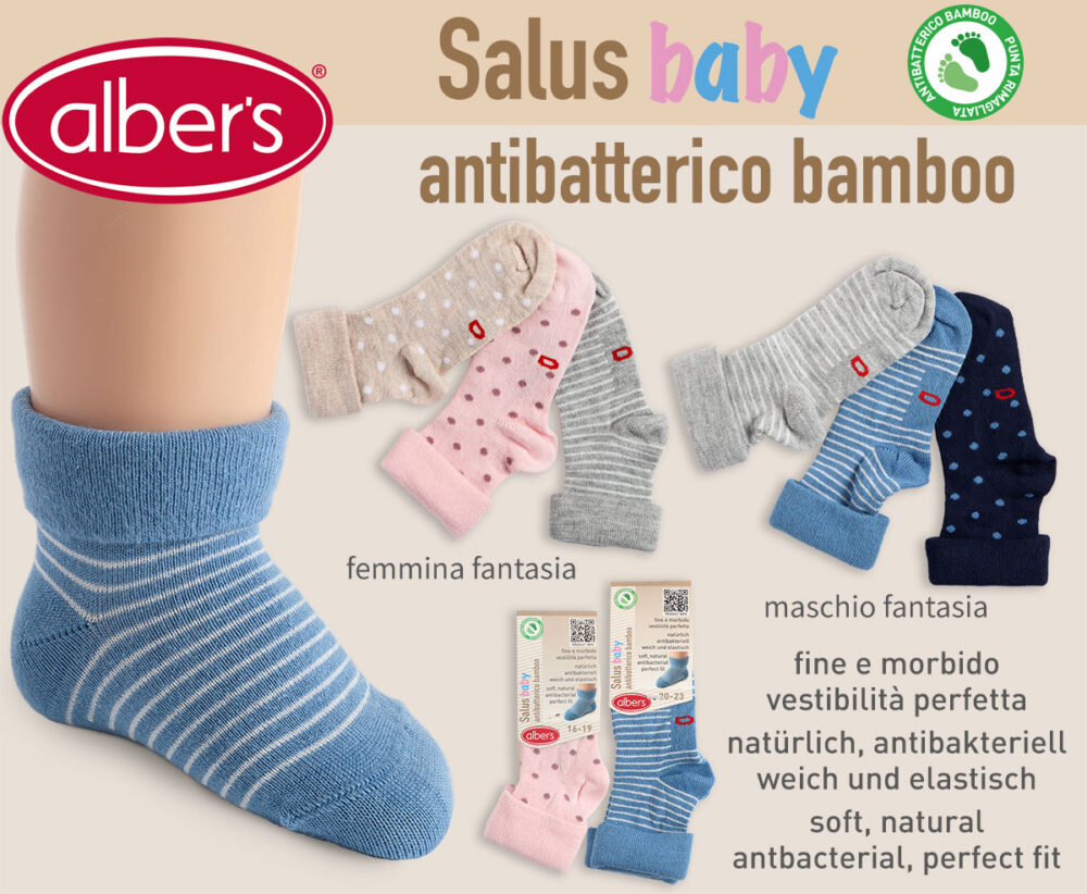 SALUS BABY ANTIBACTERIAL BAMBOO SOCKS
