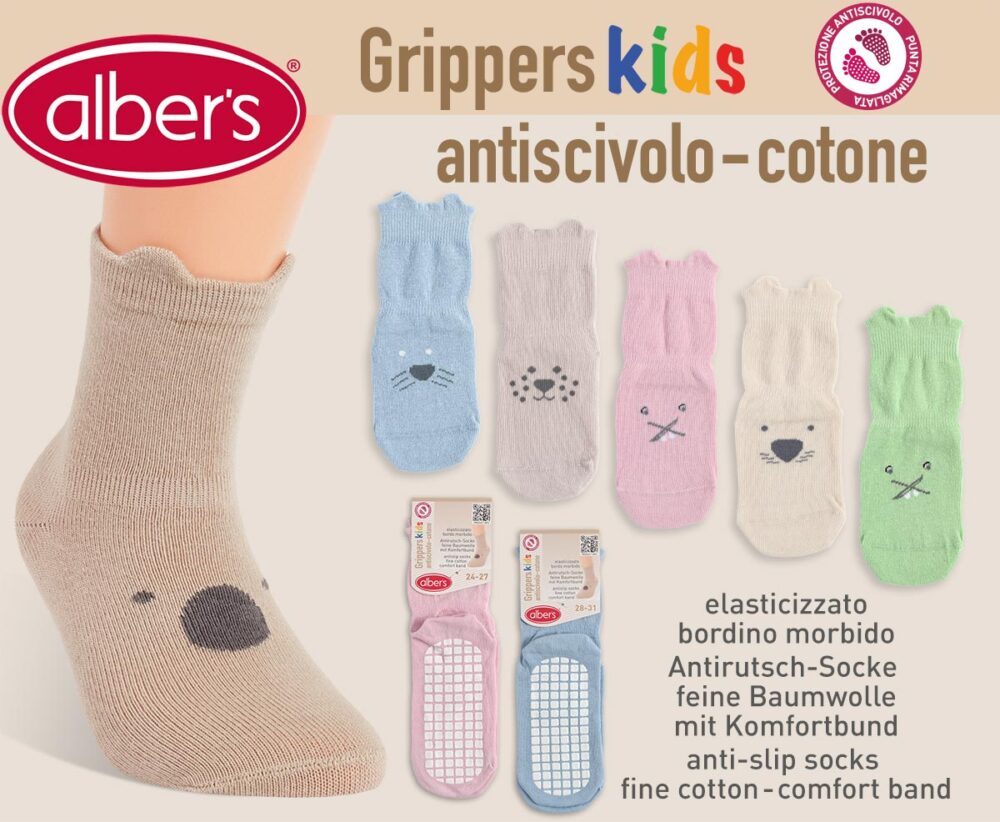 GIPPERS KIDS ANTI-SLIP QUARTER SOCKS