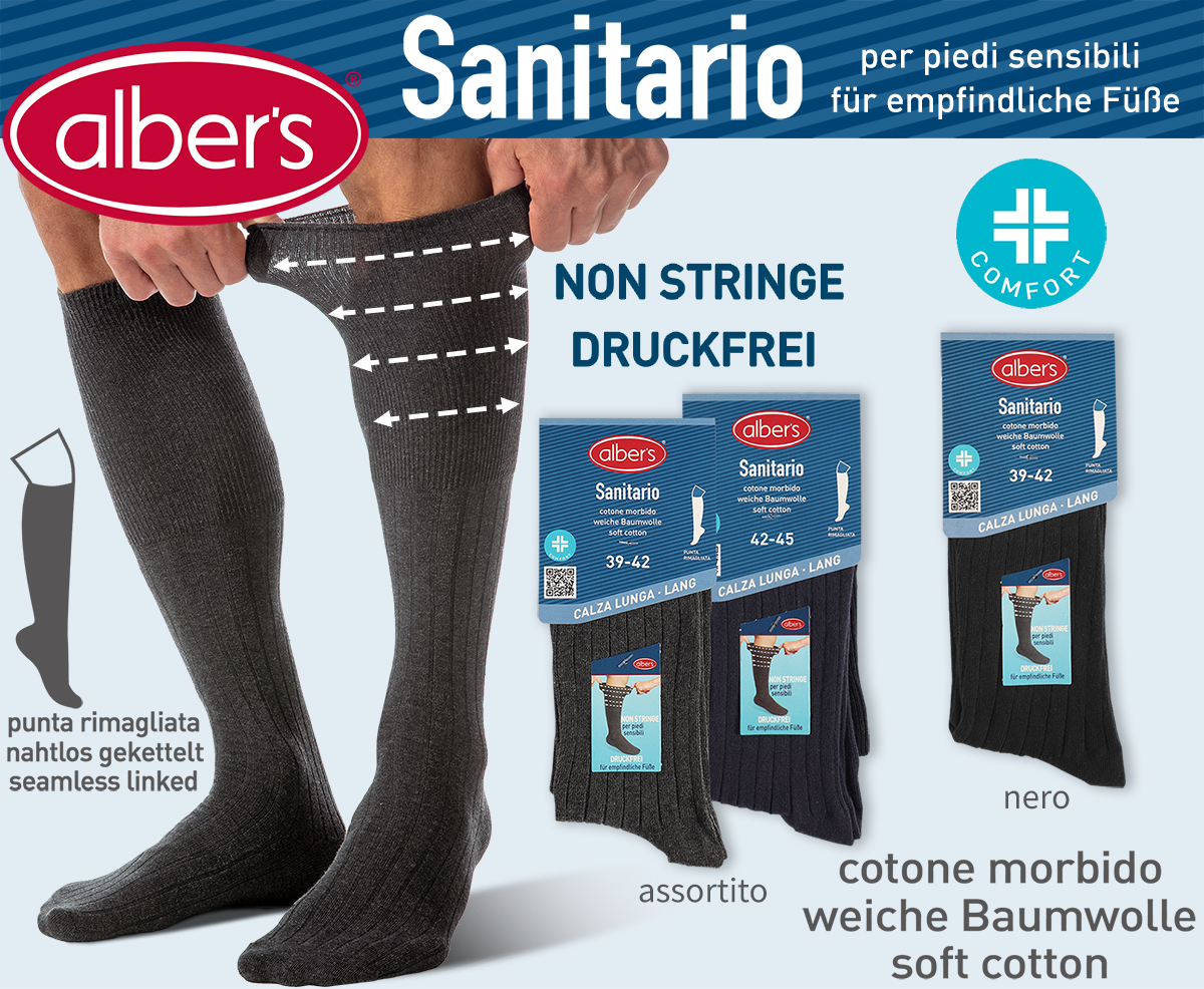 LANGE HERRENSOCKE SANITARIO