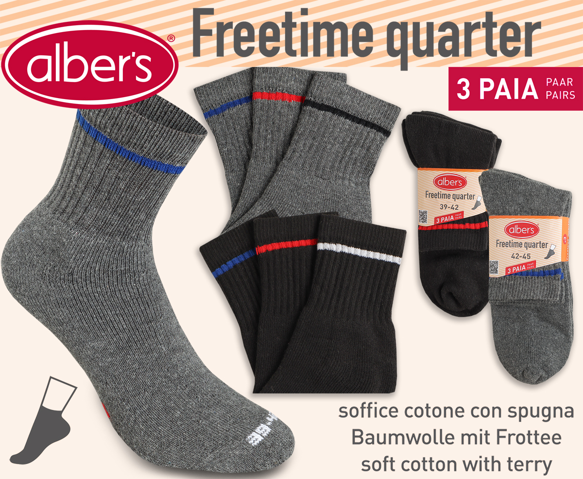 SPORTSOCKE FREETIME QUARTER 3 PAAR