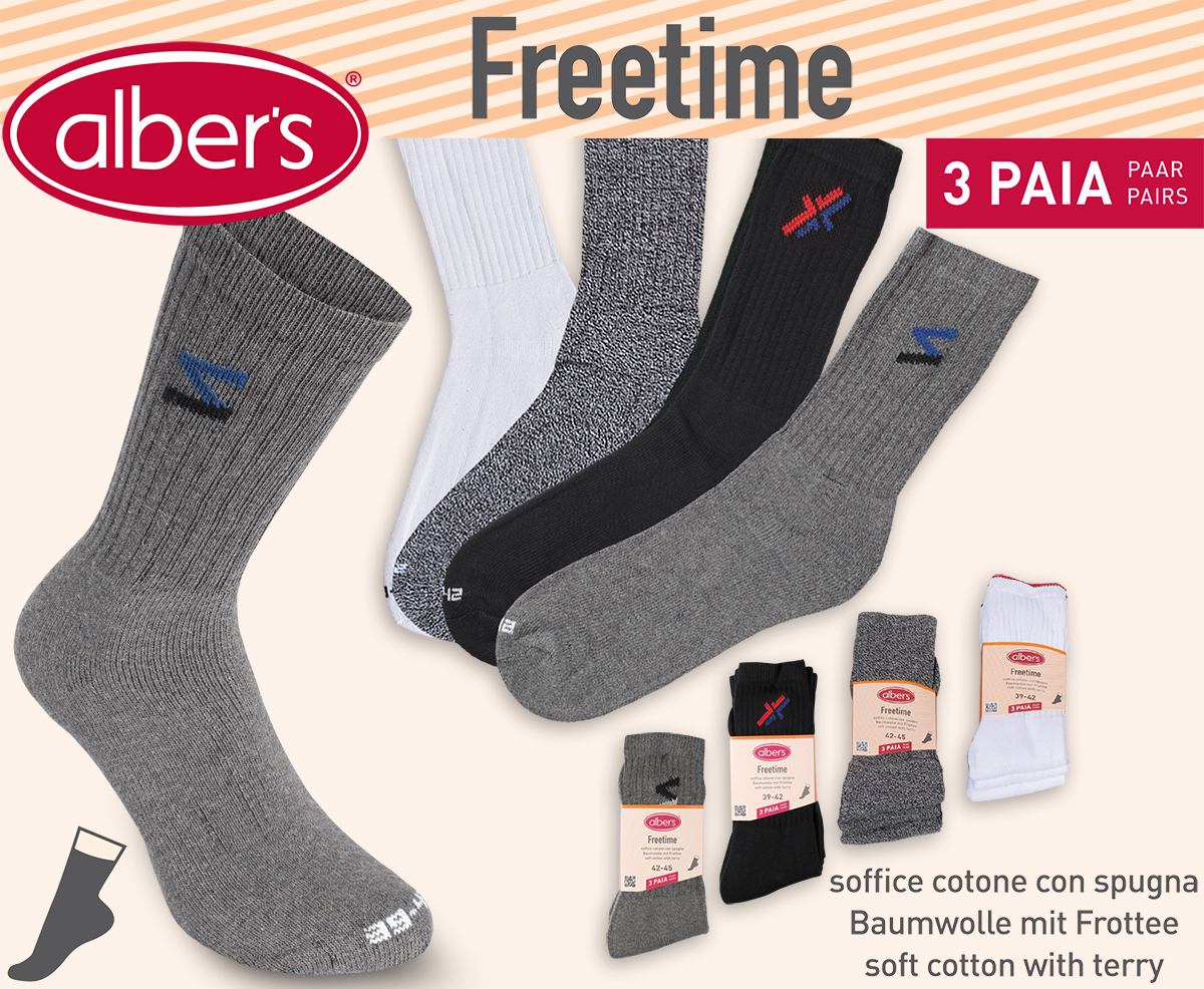 CALZINO SPORT FREETIME 3 PAIA