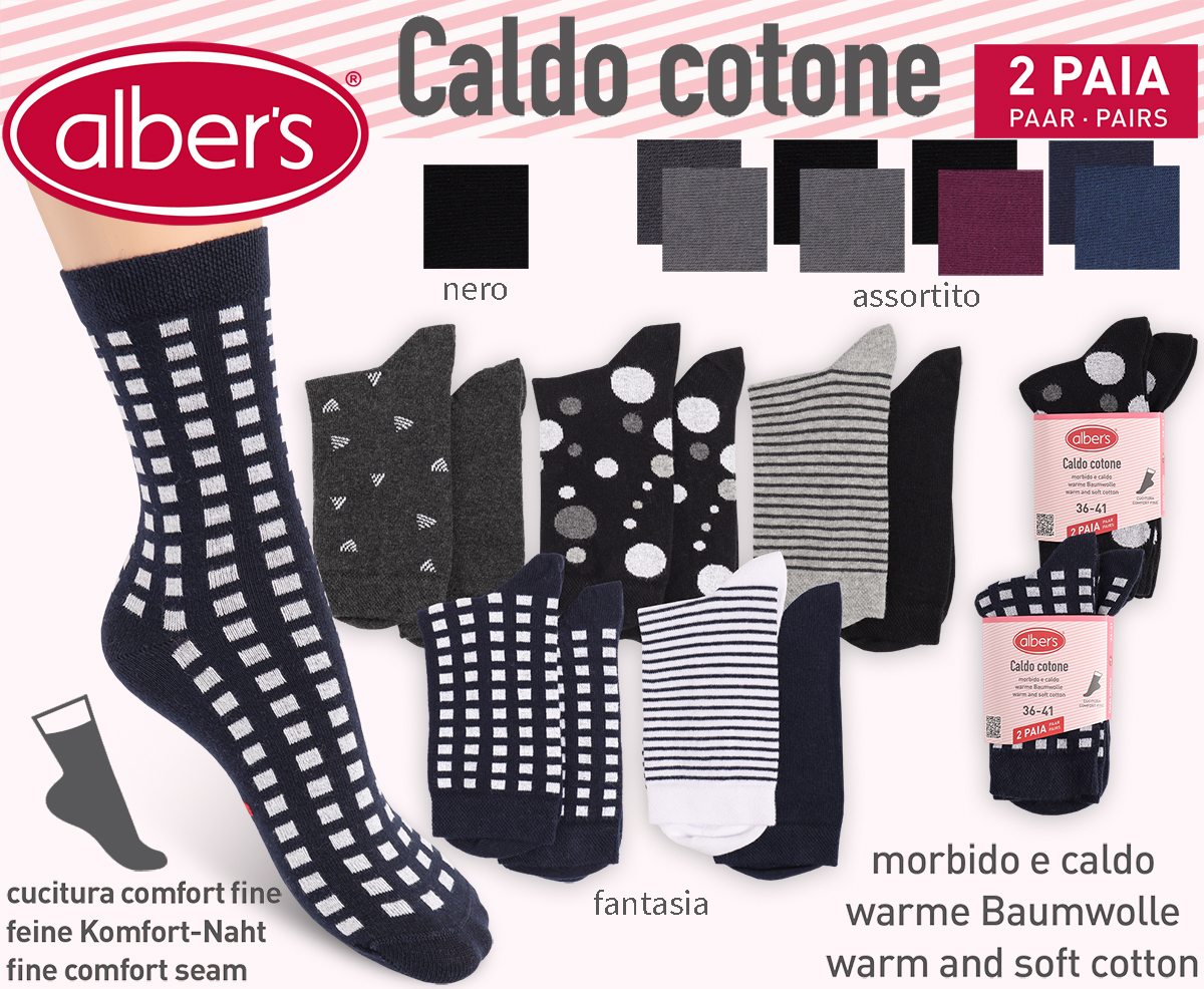 DAMEN SOCKE CALDO COTONE 2 PAAR