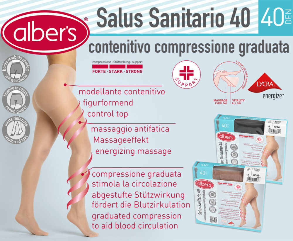 SALUS SANITARIO 40 LADIES PANTYHOSE 40 DEN LYCRA
