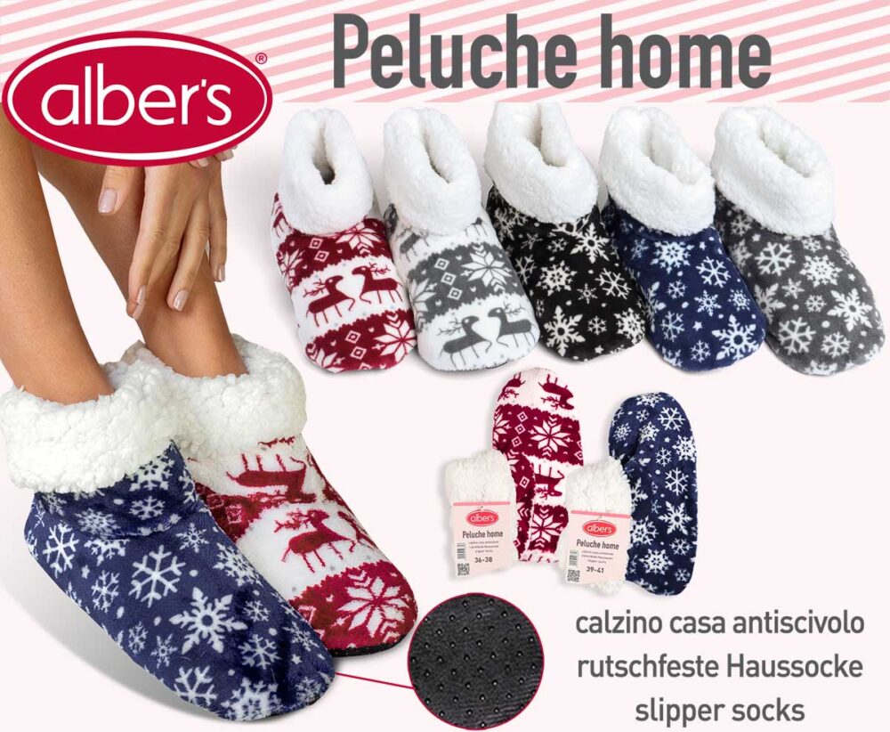 CALZINO DONNA PELUCHE HOME